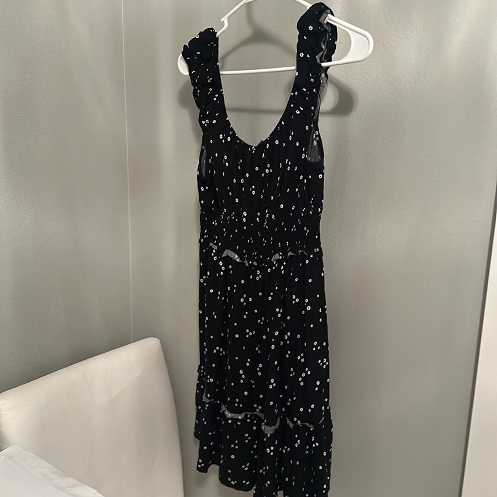 Black and white floral dress